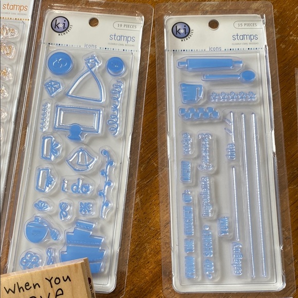 Clear Acrylic Stamp Set with Floral and Geometric Designs for Arts and Crafts - Picture 4 of 5